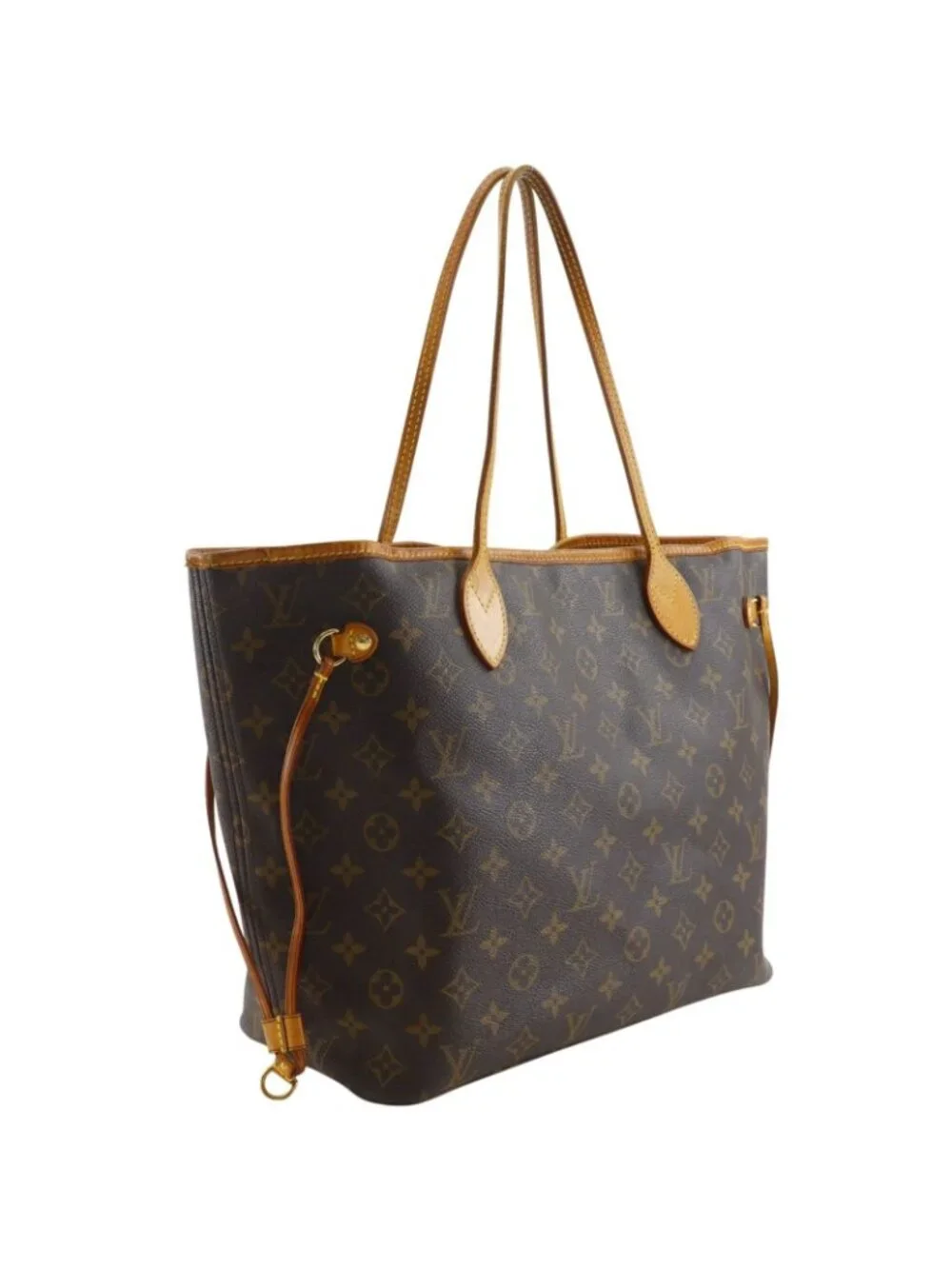 Louis Vuitton Neverfull MM Monogram Canvas Brown Tote Bag